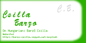 csilla barzo business card